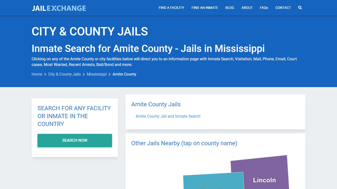 Inmate Search for Amite County | Jails in Mississippi - Jail Exchange